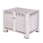   4 lábas szellőzőréses műanyag konténer 550 L 1200x800x850 mm