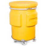 Hordógörgető acélból, állítható, 200 literes hordókhoz, biztonsági- és mentési hordókhoz