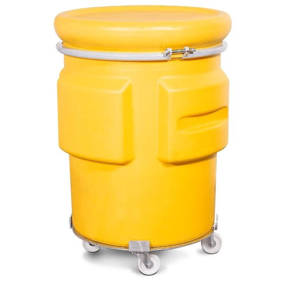 Hordógörgető acélból, állítható, 200 literes hordókhoz, biztonsági- és mentési hordókhoz