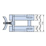 Hordófogó, acélból, lakkozott, 1 db 200 literes hordóhoz