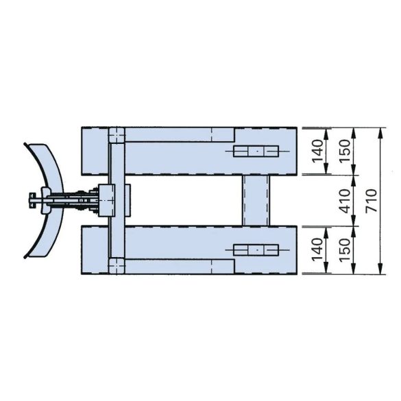 Hordófogó, acélból, lakkozott, 1 db 200 literes hordóhoz