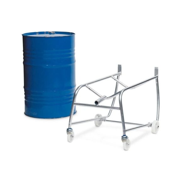 Hordóbillentő emelő rúddal, acélból, horganyzott, 1 db 200 literes hordóhoz