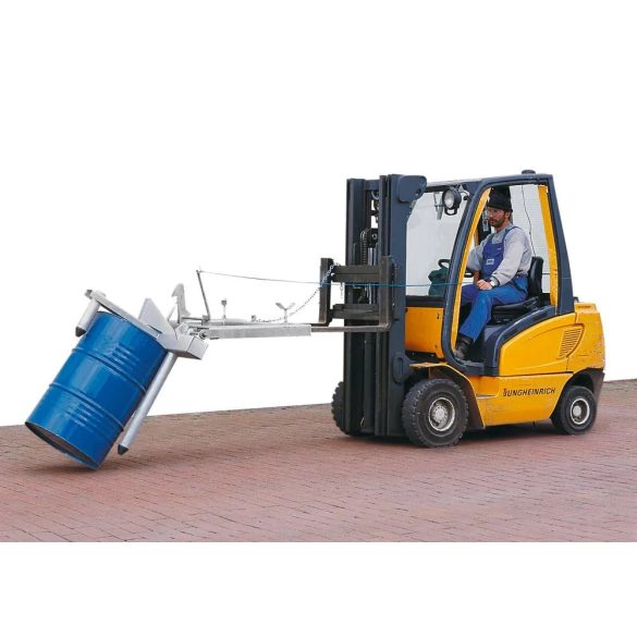 Hordófogó RLN acélból, horganyzott, 1 db 200 literes hordóhoz