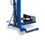 Hordóemelő, hordóforgatóval 360°, 60-220 literes hordóhoz, széles alvázú, emelési magasság 0-1400 mm 