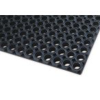   Szennyfogó szőnyeg, kültéri, természetes gumi, 23 mm vastagság, 100 x 150 cm, fekete