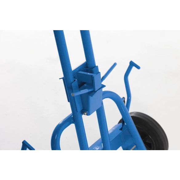 Hordószállító emelő acélból, lakkozott, tartórendszerrel