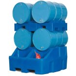 Lefejtő állomás RS típus polietilénből (PE), 4 db 200 l hordóhoz