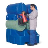 Lefejtő állomás RS típus polietilénből (PE), 4 db 200 l hordóhoz