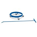   Hordógörgető egy 60 literes hordóhoz, vonórúddal és 4 beálló görgő