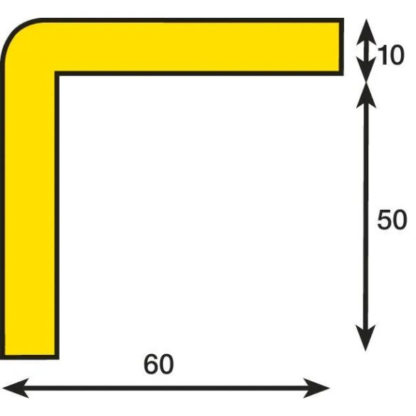 Sarokvédő, H-típus, öntapadós, hosszúság 1 m 