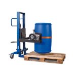   Hordóemelő, hordóforgatóval 360°, 60-220 literes hordó, keskeny alvázú, emelési magasság 120-750 mm