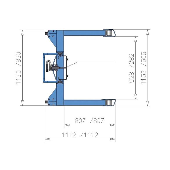 Hordóemelő, hordóforgatóval 360°, 60-220 literes hordó, keskeny alvázú, emelési magasság 120-750 mm