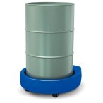   Hordógörgető polietilénből (PE), 2 fix görgő, 2 beálló görgő, kék 