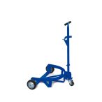   Hordógörgető acélból, 200 l hordókhoz, , 2 teher-, 1 beál. görgő, emelő-/vonórúd 