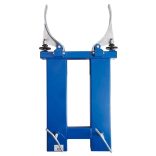 Hordószorító, targoncára szerelhető lakkozott acélból, 1 x 200l acél- és műanyag hordóhoz