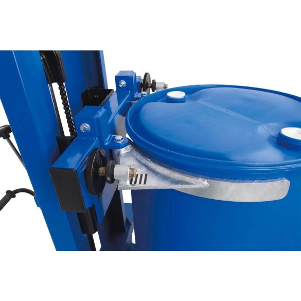 Hordóemelő, hordószorítóval, 200-220 literes hordó, keskeny alvázzal, emelési magasság 120-520 mm