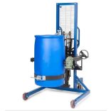 Széles alvázú hordóemelő Servo, hordóforgatóval 180°, 200-220 literes hordóhoz, em. mag. 0-1270 mm 