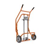 Hordókocsi, porfestett acél, tömör gumis, acél/műanyag hordókhoz