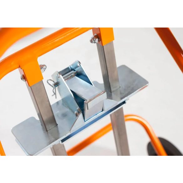 Hordókocsi, porfestett acél, tömör gumis, acél/műanyag hordókhoz