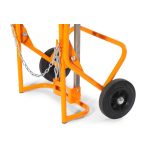 Hordókocsi, porfestett acél, tömör gumis, acél/műanyag hordókhoz