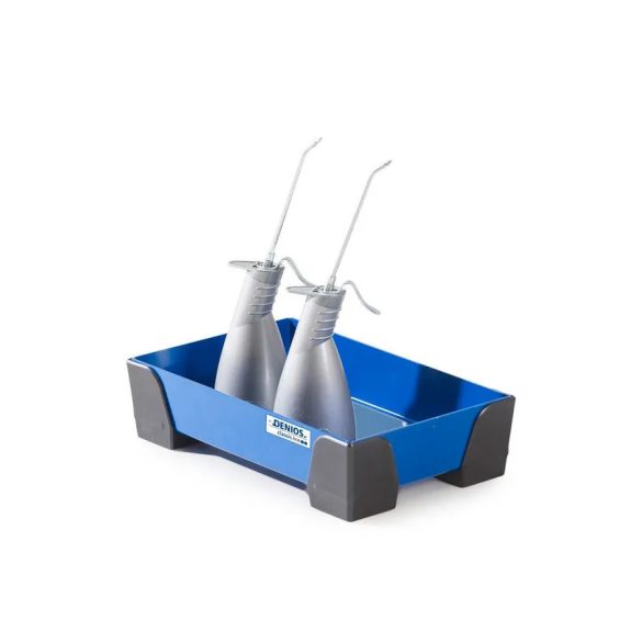 Acél kármentő tálca kis tároló edényekhez, 250x400x95 mm, 5 l