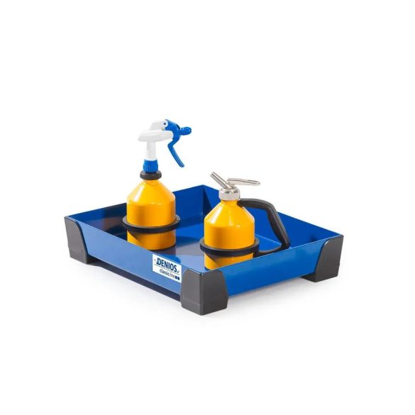 Acél kármentő tálca kis tároló edényekhez, 10 l, 500x400x95 mm