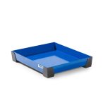   Acél kármentő tálca kis tároló edényekhez, 15 l, 500x600x95 mm