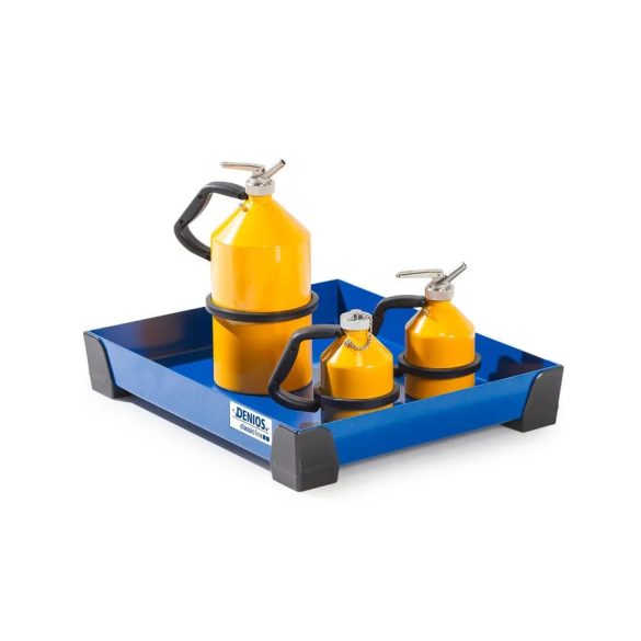 Acél kármentő tálca kis tároló edényekhez, 15 l, 500x600x95 mm