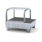   Lefejtő állomás acélból, 1db 60 l hordóhoz, hordótartó bakkal, magasság: 660 mm, horganyzott