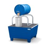 Lefejtő állomás acélból, 1db 60 l hordóhoz, horganyzott hordótartó bakkal