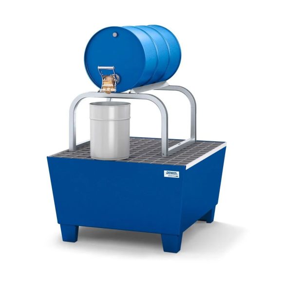 Lefejtő állomás acélból, 1db 60 l hordóhoz, horganyzott hordótartó bakkal