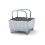   Lefejtő állomás acélból, 1db 60 l hordóhoz, horganyzott, horg. hordótartó bakkal