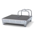   Lefejtő állomás acélból, 1db 200 l hordóhoz, horganyzott