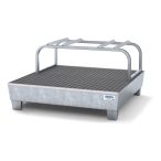   Lefejtő állomás acélból, 2 db 200 l hordóhoz, horganyzott