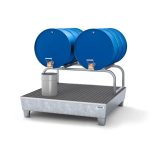 Lefejtő állomás acélból, 2 db 200 l hordóhoz, horganyzott