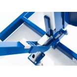 Hordóemelő, hordószíj, 60-220 literes hordókhoz, széles alvázú, emelési magasság 0-200 mm 