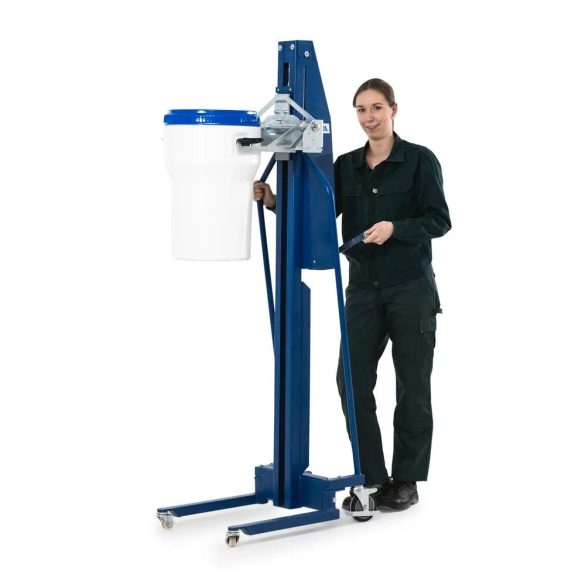 Ergonomikus emelő, modularisan bővíthető, emelőkarokkal felszerelve (oldalsó fogantyús göngyöleghez)