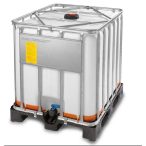   1000 literes robbanásbiztos IBC tartály műanyag raklapon Ex, ENSZ jóváhagyással