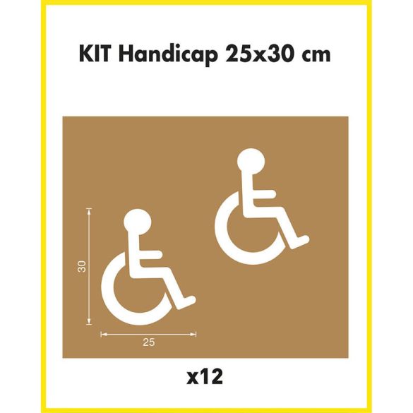 Jelölősablon - kültéri - KIT Mozgáskorlátozott 25x30 (12 db/csomag)