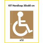   Jelölősablon - kültéri - KIT Mozgáskorlátozott 50x60 (12 db/csomag)