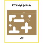 Jelölősablon - ipari - KIT Helykijelölés (12 db/csomag)