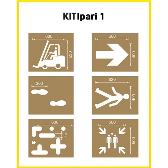 Jelölősablon - ipari - KIT Ipari 1 (6 db/csomag)