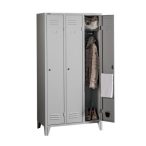 Hosszúajtós öltözőszekrény 3 ajtós 900x500x1800 mm