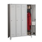 Hosszúajtós öltözőszekrény 4 ajtós 1200x500x1800 mm