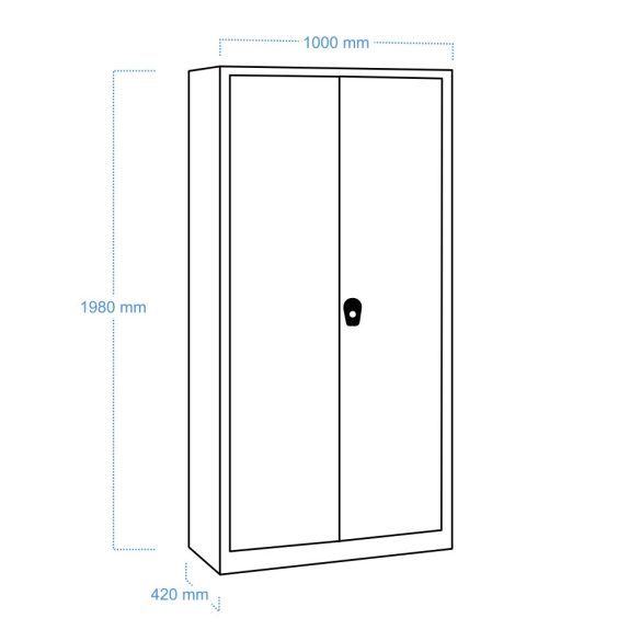 MB Nagyteherbírású szerszámszekrény 4 polccal (STRONG 1980/1000 B)
